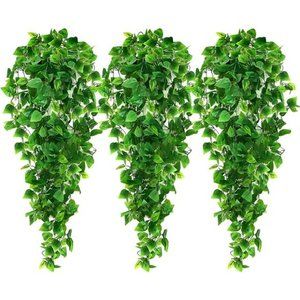 3pcs Artificial Hanging Plants, 3.6ft Fake Ivy Vine for Wall House Room Indoor